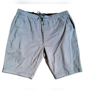Modern American Men's Lockdown Pull On Chino Khaki Shorts Size XL Grey New